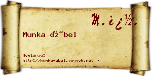 Munka Ábel névjegykártya