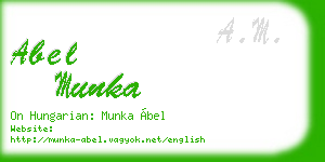 abel munka business card