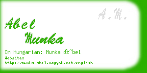 abel munka business card